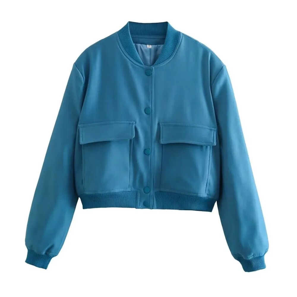 Buiten Blik Bomber Jacket Met Knoppen