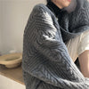 Buiten Blik Coarse Cardigan Met Een Vlechtpatroon