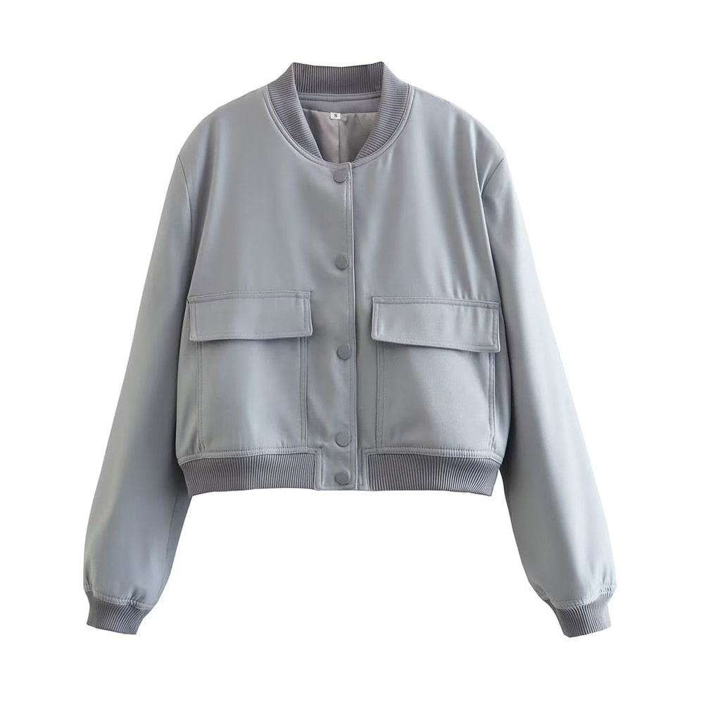 Buiten Blik Bomber Jacket Met Knoppen