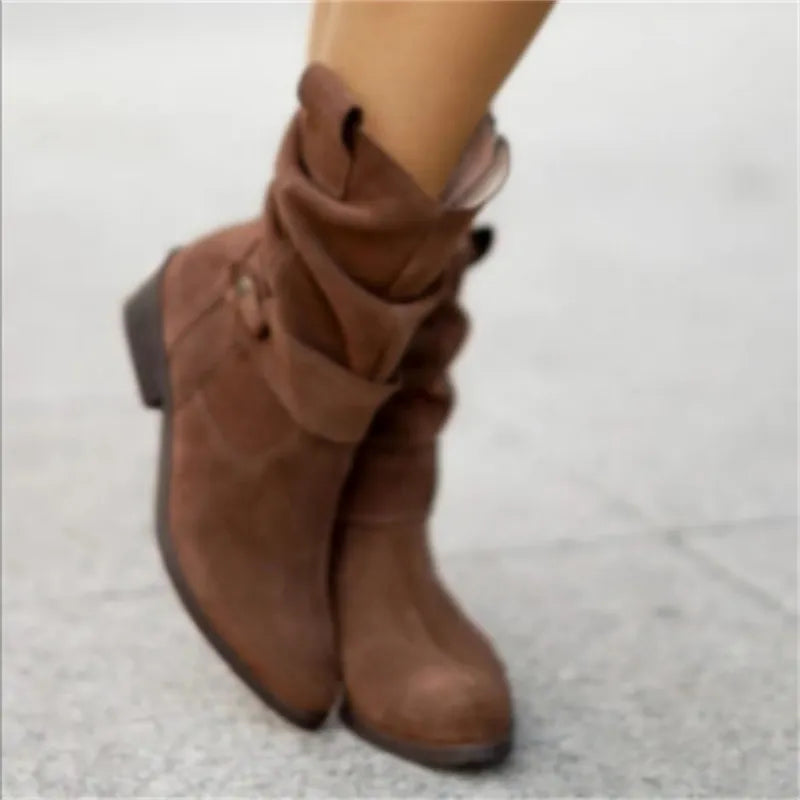 Buiten Blik Classic Boots In Suede Style