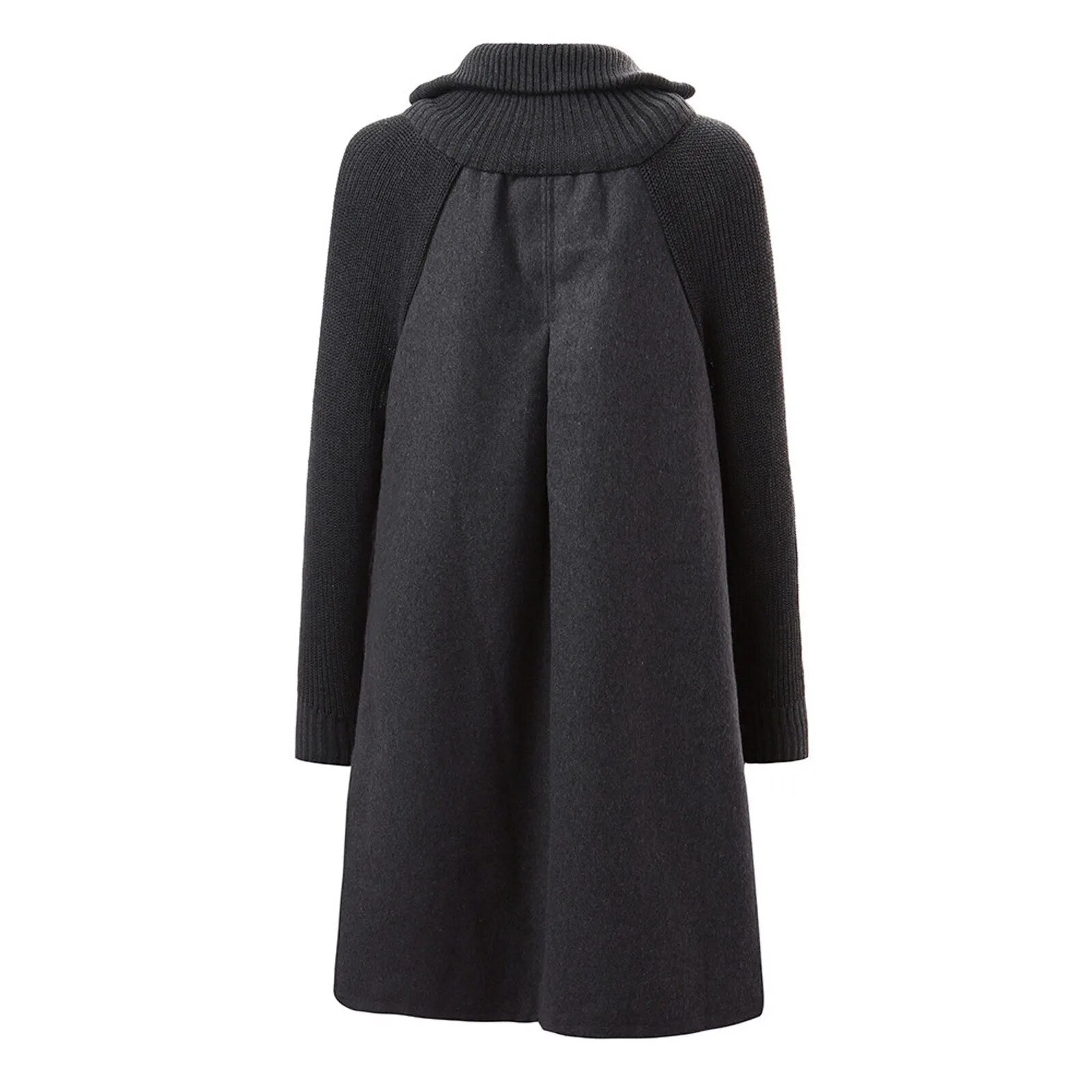 Buiten Blik Chic Swing Coat Met Coltrui