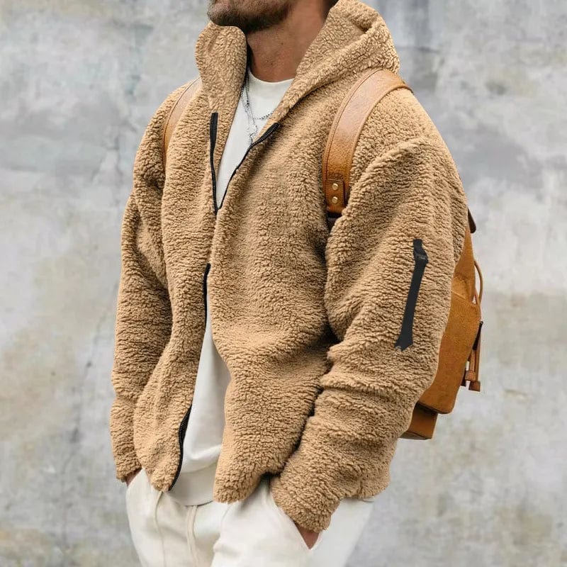 Moderne fleece sherpa pullover voor heren