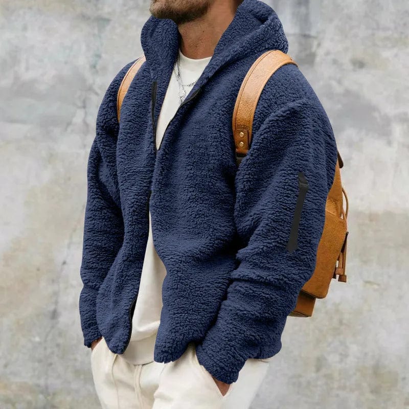 Moderne fleece sherpa pullover voor heren