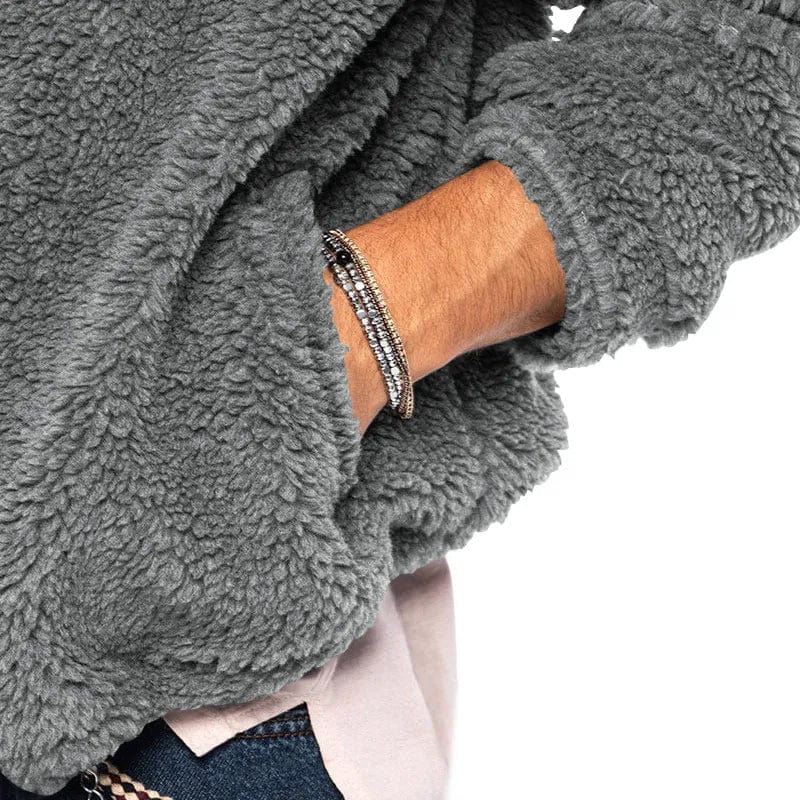 Moderne fleece sherpa pullover voor heren