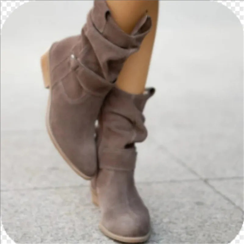 Buiten Blik Classic Boots In Suede Style