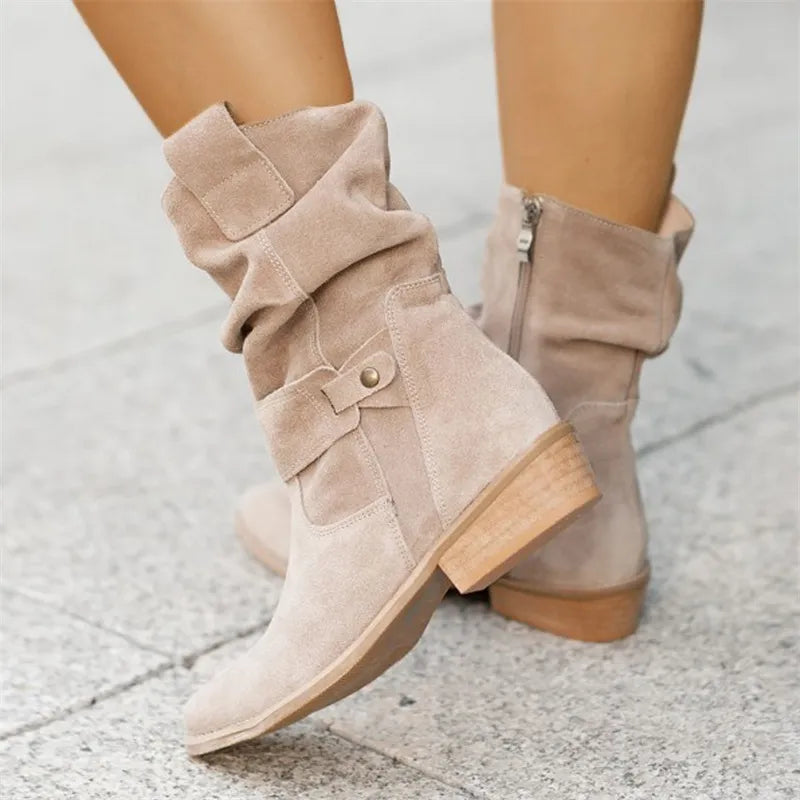 Buiten Blik Classic Boots In Suede Style