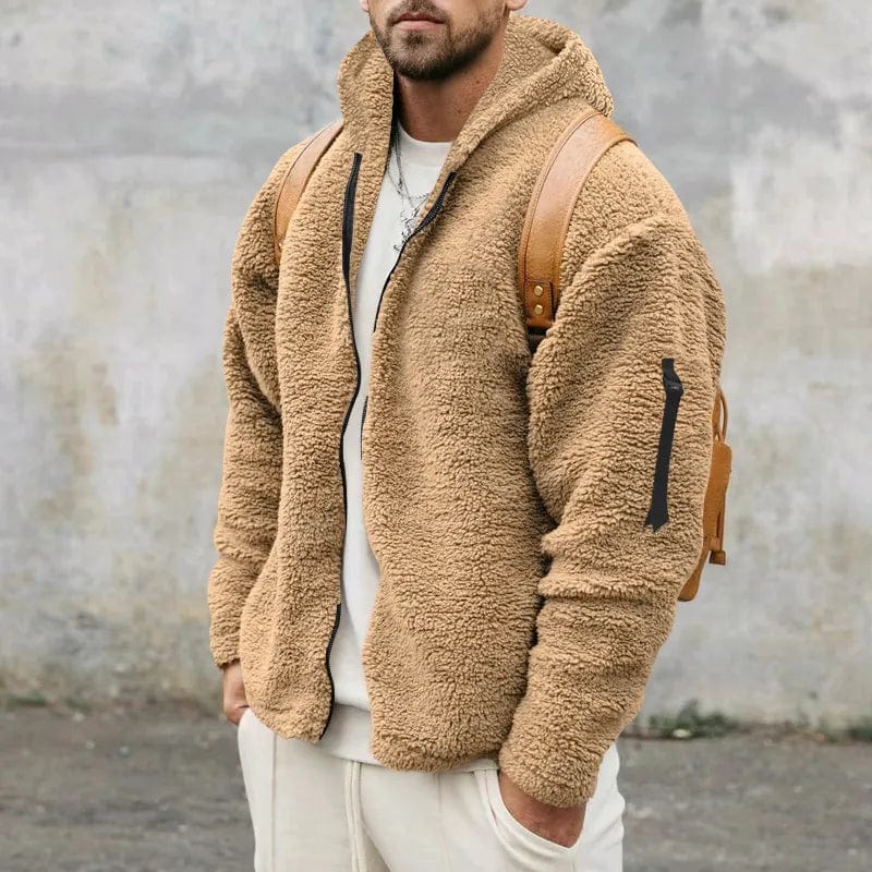 Moderne fleece sherpa pullover voor heren