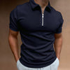 Slimme casual polo met ritssluiting