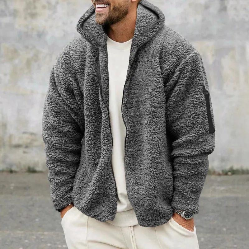 Moderne fleece sherpa pullover voor heren