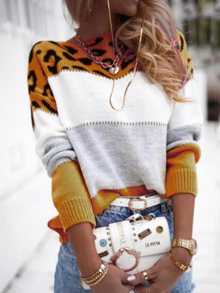 Buiten Blik Brass Leopard Sweater