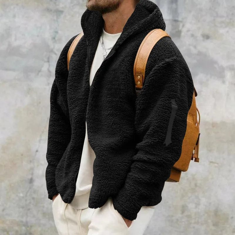 Moderne fleece sherpa pullover voor heren