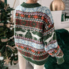 Buiten Blik Modelable Holiday Sweaters Met Een Feestelijk Rendierpatroon