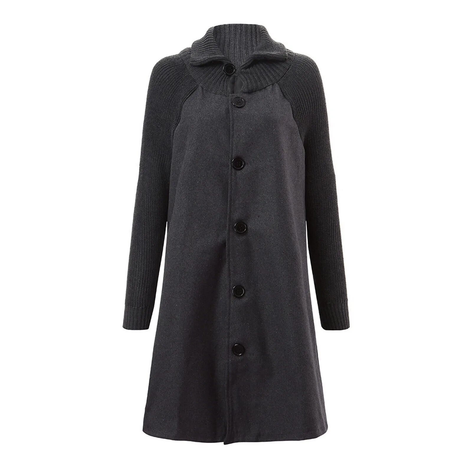 Buiten Blik Chic Swing Coat Met Coltrui