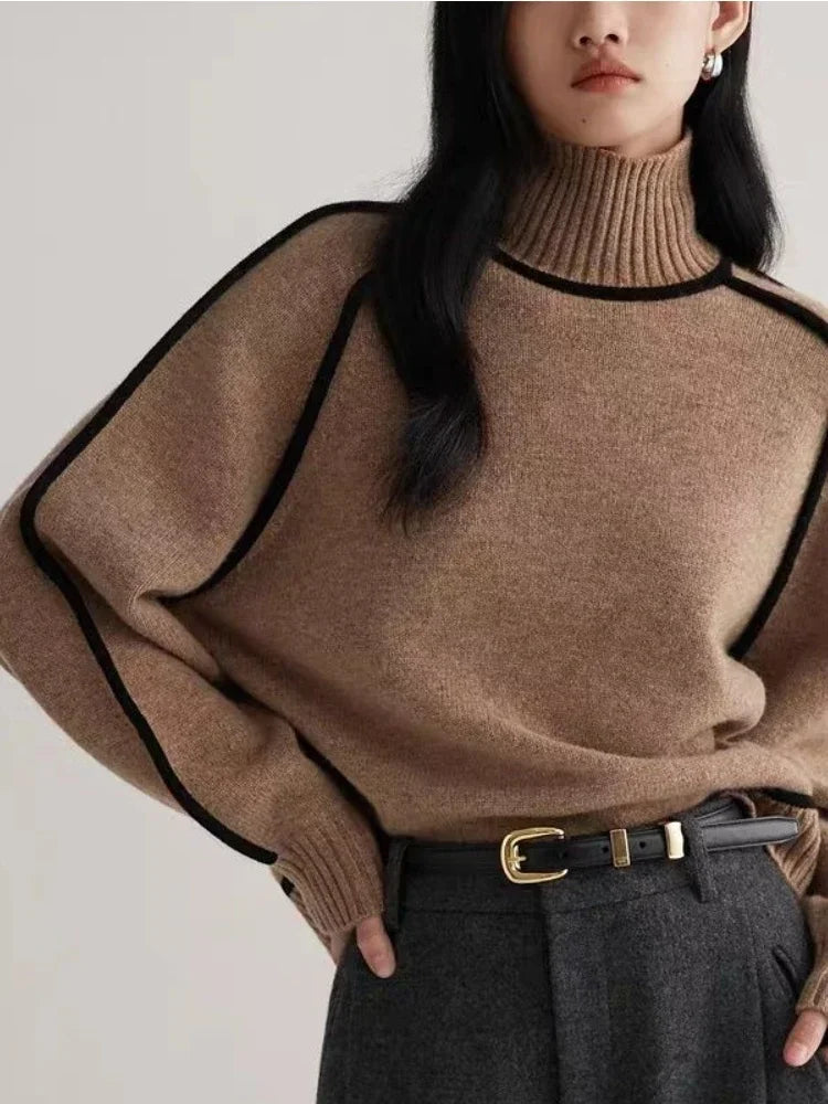 Buiten Blik Gebreide Turtleneck Trui Voor Vrouwen