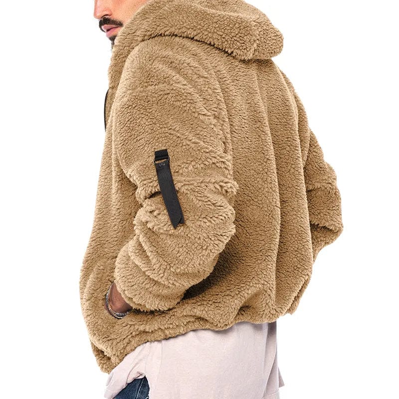 Moderne fleece sherpa pullover voor heren