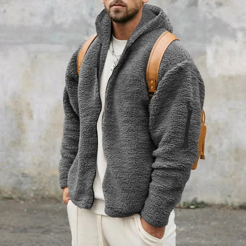 Moderne fleece sherpa pullover voor heren