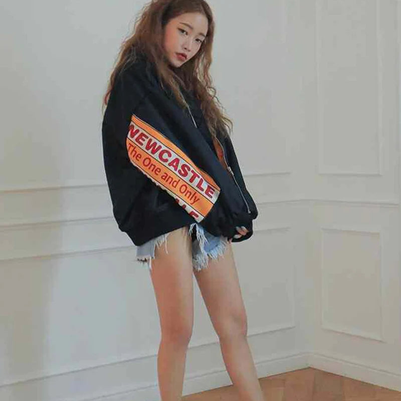 Zomerse Oversized Jassen Print Baseball Jack Vrouwen Koppel Bomber Unisex Racer Jack Varsity Hiphop Streetwear Jas Vrouwen Top