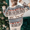 Buiten Blik Modelable Holiday Sweaters Met Een Feestelijk Rendierpatroon