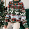 Buiten Blik Modelable Holiday Sweaters Met Een Feestelijk Rendierpatroon