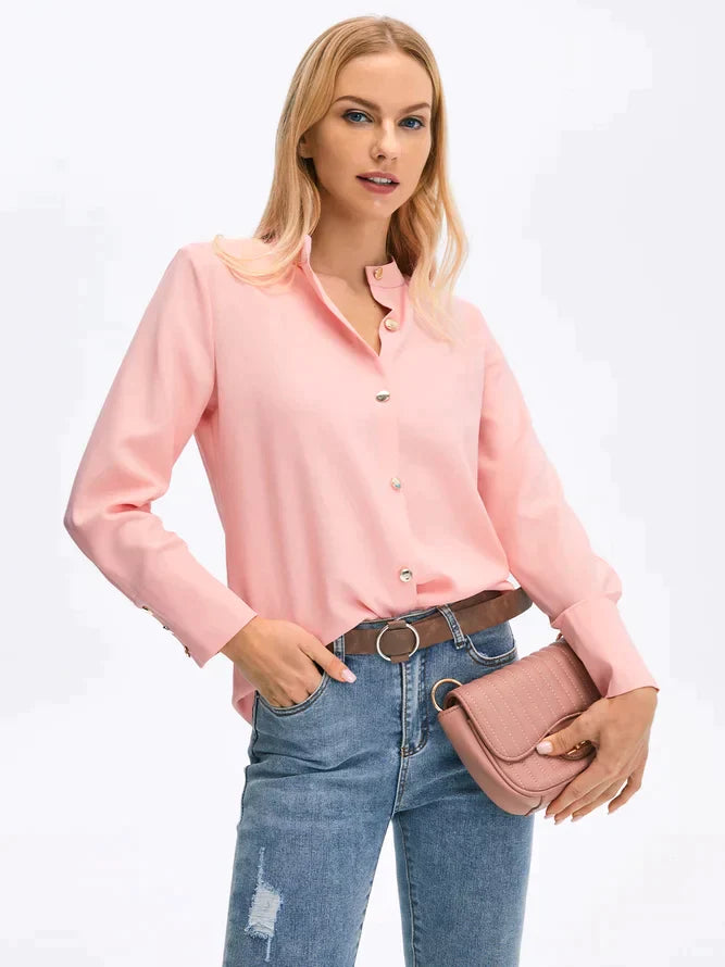 Buiten Blik | Geknoopte blouse met lange mouwen