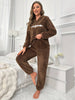 Tweedelige jogging loungeset van knus teddyfleece