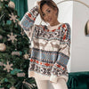 Buiten Blik Modelable Holiday Sweaters Met Een Feestelijk Rendierpatroon