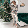 Buiten Blik Modelable Holiday Sweaters Met Een Feestelijk Rendierpatroon