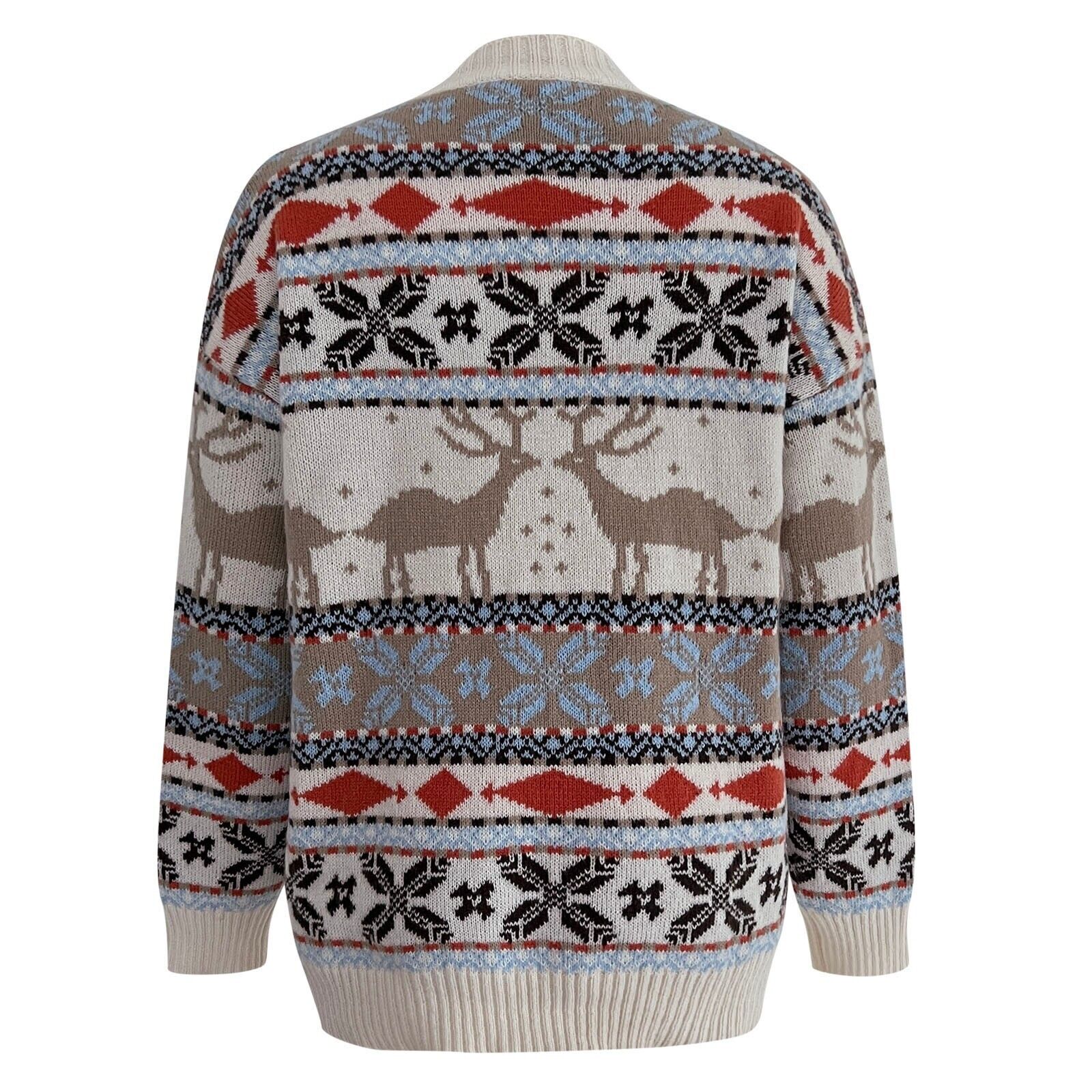 Buiten Blik Modelable Holiday Sweaters Met Een Feestelijk Rendierpatroon