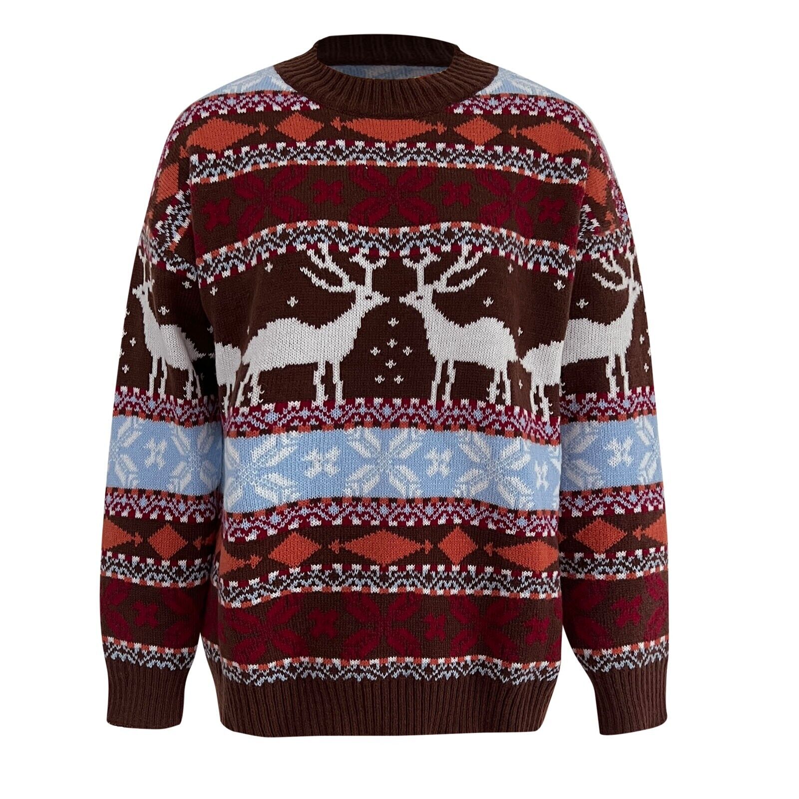 Buiten Blik Modelable Holiday Sweaters Met Een Feestelijk Rendierpatroon