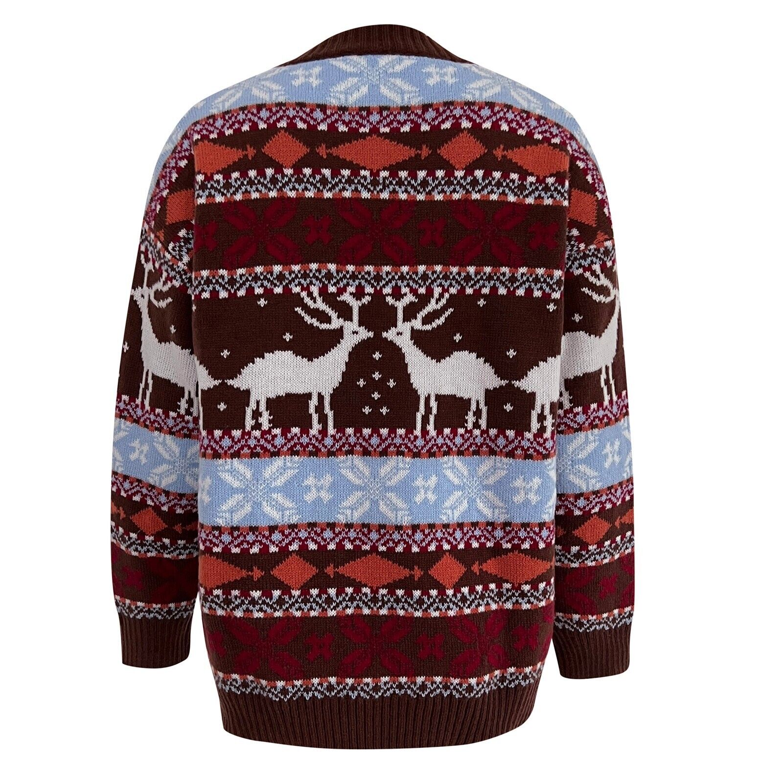 Buiten Blik Modelable Holiday Sweaters Met Een Feestelijk Rendierpatroon