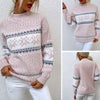 Buiten Blik Pattern Sweater Met Een Cirkelvormige Halslijn