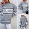 Buiten Blik Pattern Sweater Met Een Cirkelvormige Halslijn