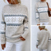 Buiten Blik Pattern Sweater Met Een Cirkelvormige Halslijn