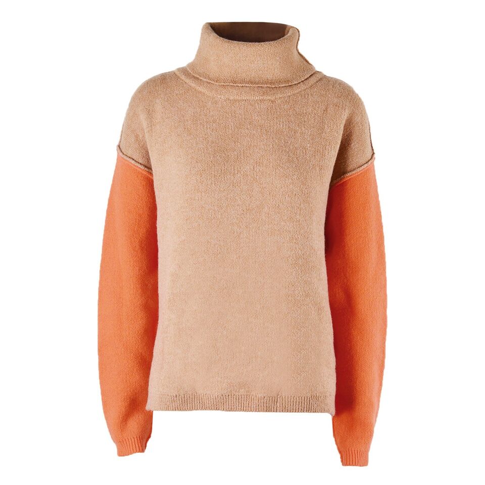 Buiten Blik Breid Sweater Met Patchwerkpatrij