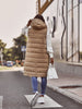 Puffer vest met capuchon